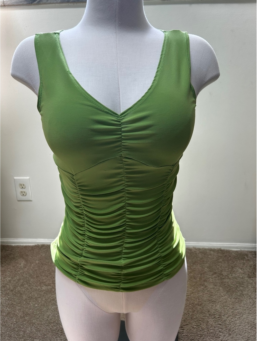 Sleeveless Green Top